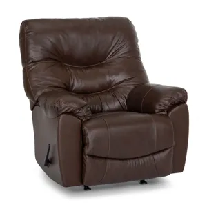 Trilogy Leather Swivel Rocker Recliner - Federica Brown