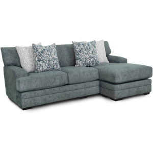Emerald Sofa w/Reversible Chaise - Matcha Teal