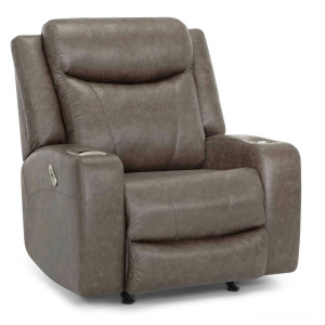 Edison Fabric Power Rocker Recliner - Holster Cappuccino