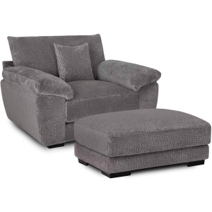 Shimmer Chair and a Half & Ottoman