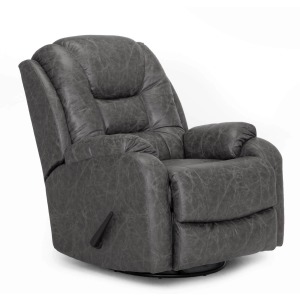 Galveston Fabric Swivel Glider Rocker Recliner - Lisburn Steel