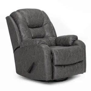 Galveston Fabric Swivel Glider Rocker Recliner - Lisburn Steel