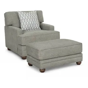 Hollis Matching Ottoman for Chair - Boka Sage