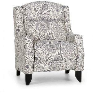 Tinsley 3-Way Hi-Leg Pushback Recliner - Julienne Black