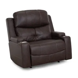 Arlington Fabric Chair &amp; a Half Recliner w/ Power Recline, Dual Storage Arms, Cupholder, Slot Charger &amp; USB