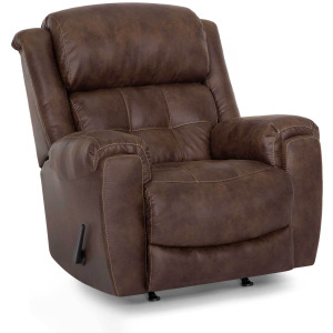 Clyde Fabric Rocker Recliner - Ford Chocolate