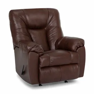 Connery Leather Swivel Rocker Recliner - Blaze Bourbon