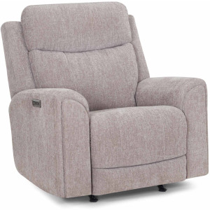Argent Power Rocker Recliner w/ Air Massage/Power Headrest/Arm Storage/USB Charging