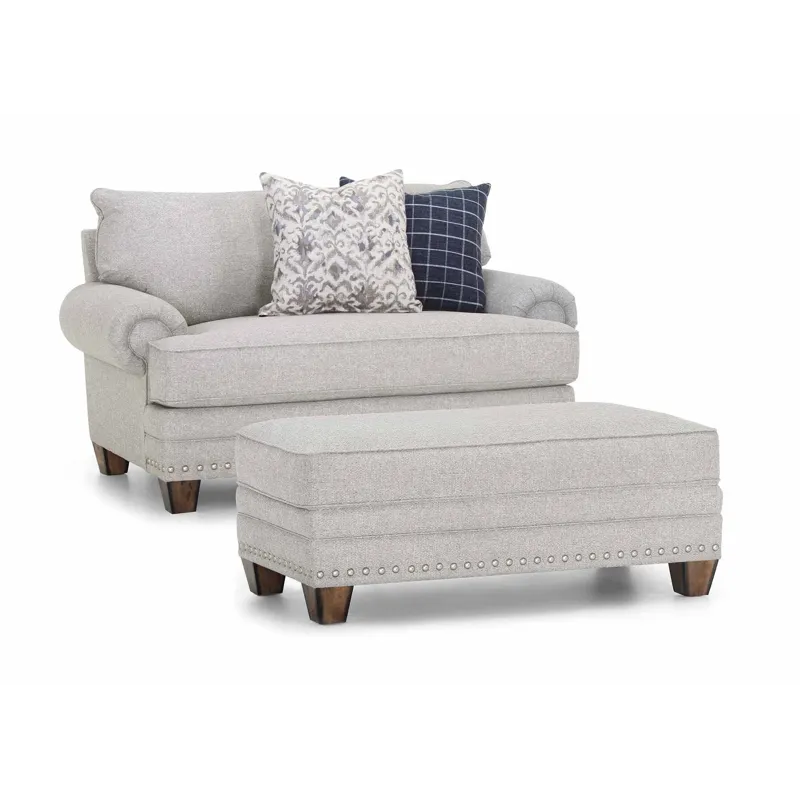 Fletcher Matching Ottoman for Chair and a Half - Barnabas Mushroom