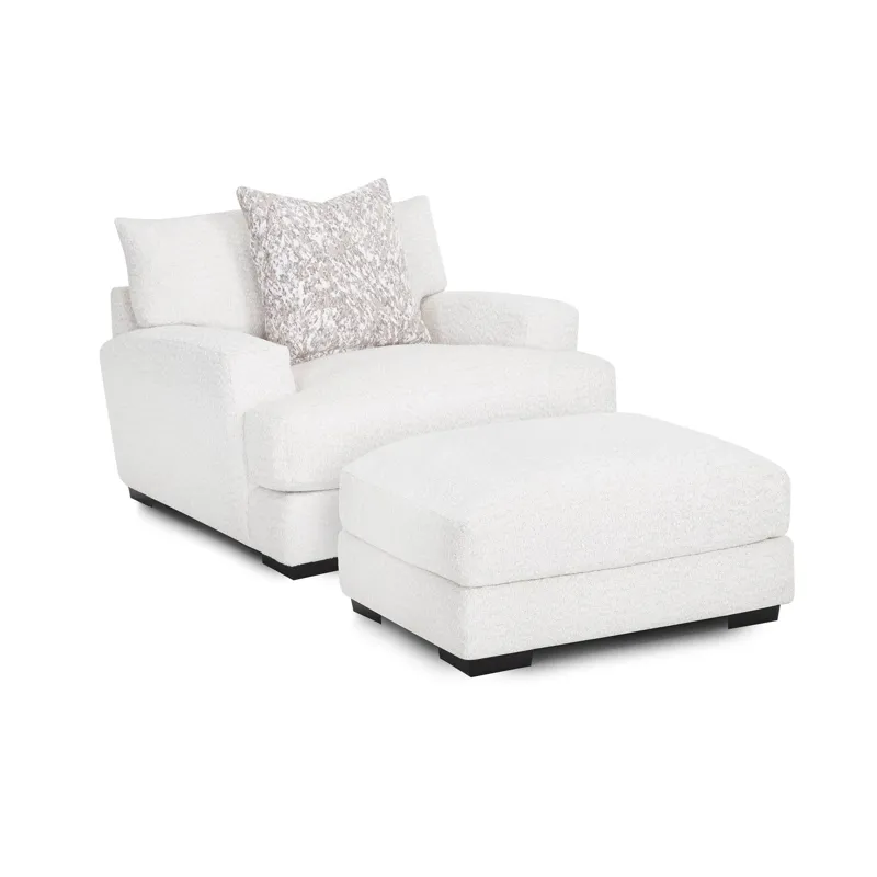 Minka Matching Ottoman for Chair and a Half - Easy Peasy Marble