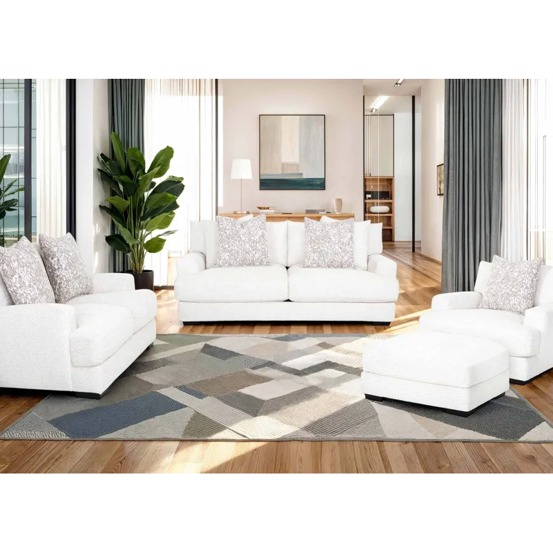Minka Matching Ottoman for Chair and a Half - Easy Peasy Marble