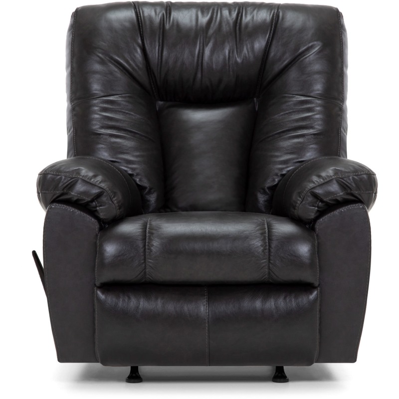 Connery Leather Swivel Rocker Recliner Ranger Black Bean 470301LM4201 by Franklin