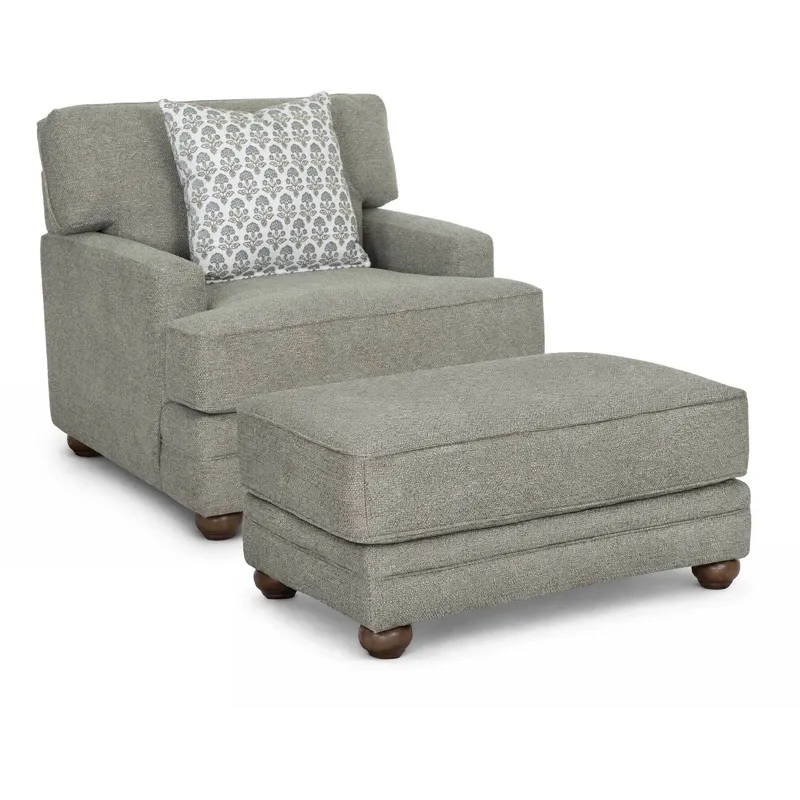 Hollis Matching Ottoman for Chair - Boka Sage