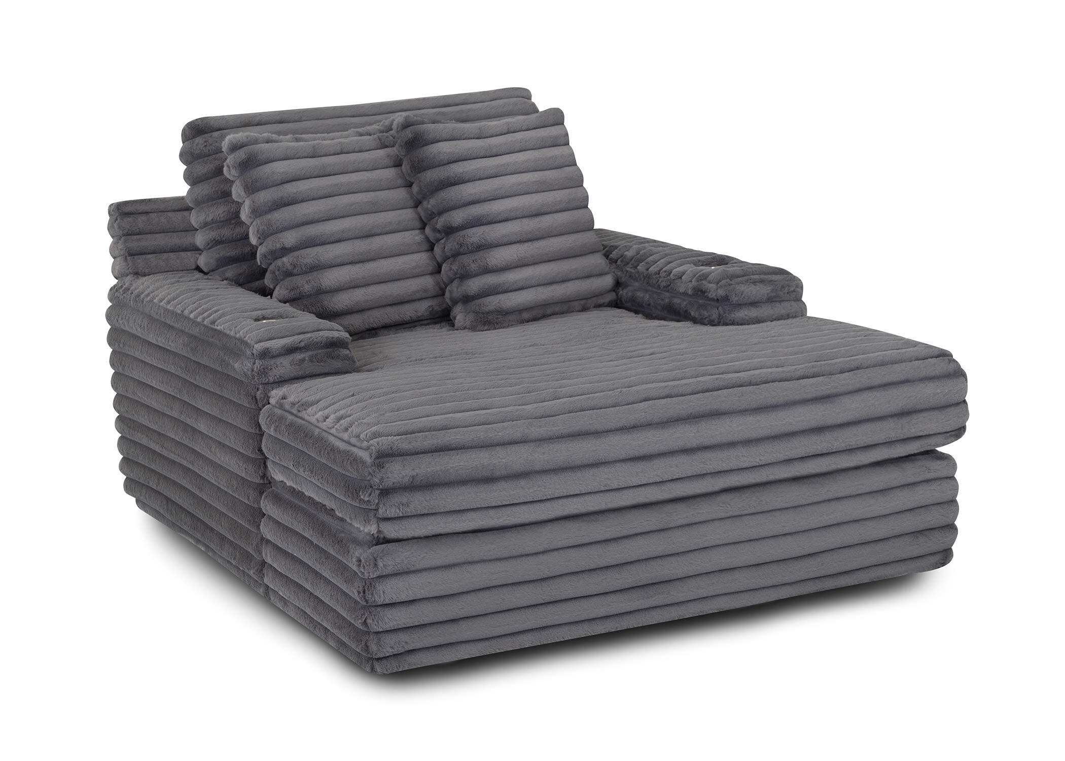 Bellini Chaise Lounger (w/ Cupholders) Cloud Dark Gray NIS843641386