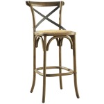 Bentwood Bar Stool w/ Metal Back