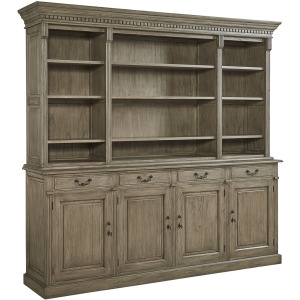 Vining Four Drawer Hutch Top Bookcase