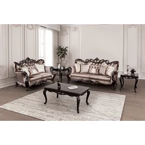 Albacete Sofa, Dark Cherry/Brown