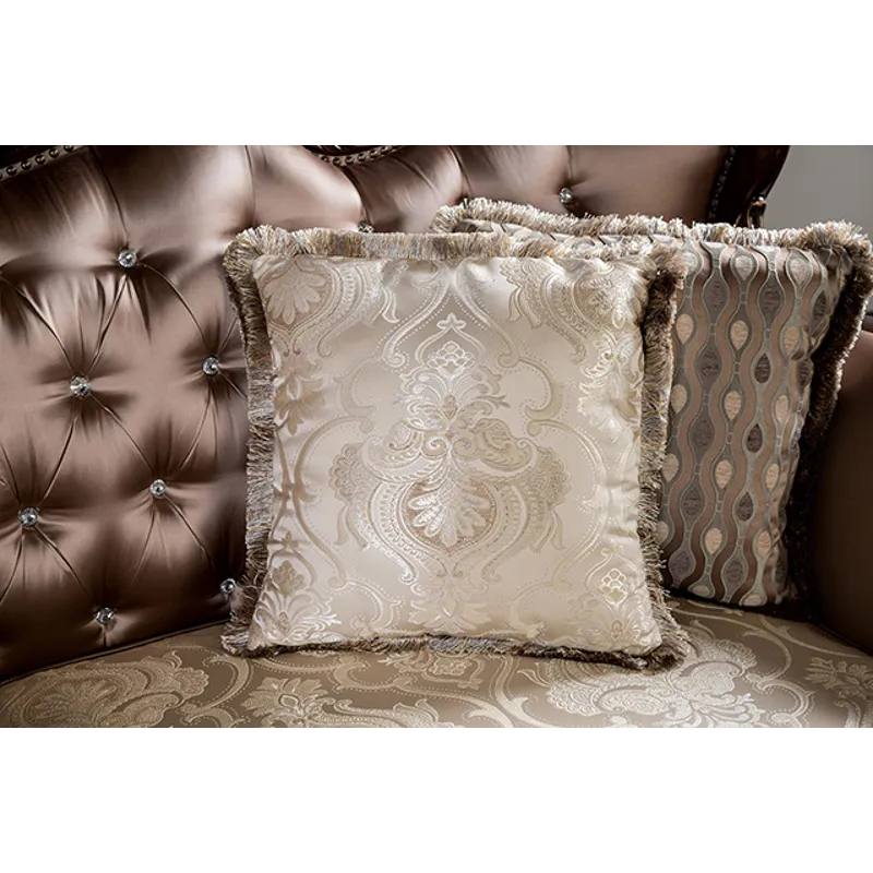 Albacete Sofa, Dark Cherry/Brown