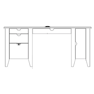 Simplicity 66 Media Drawer Desk
