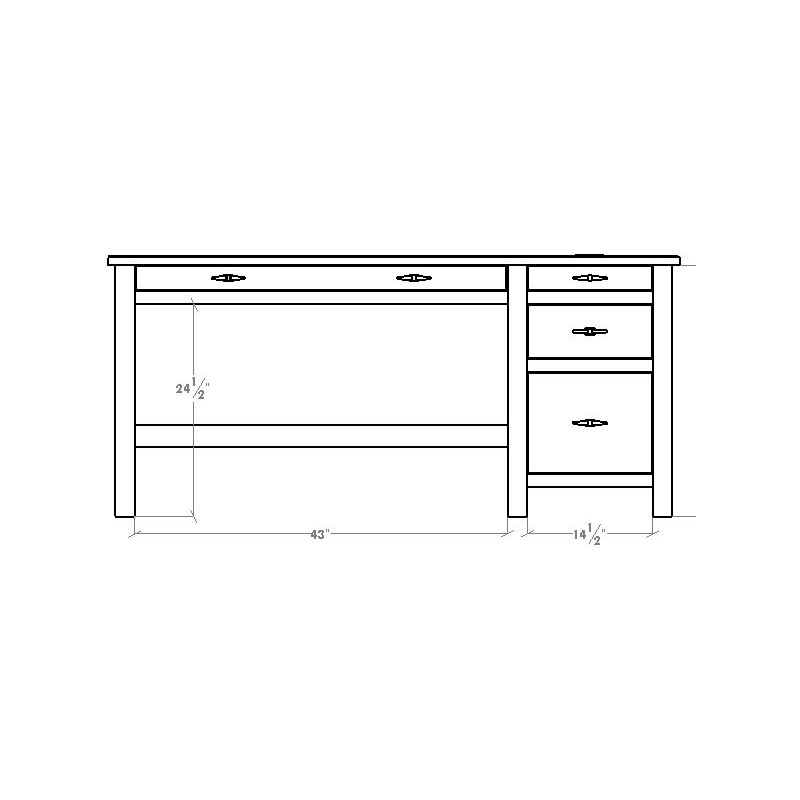 Platte River Executive Desk PRDK66 by Amish Impressions by Fusion
