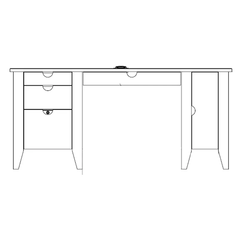 Simplicity 66 Media Drawer Desk