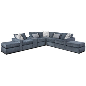 Universal Denim 6 PC Sectional