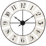 Distressed Ivory Wall Clock