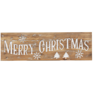 Carved "Merry Christmas" Wall Decor