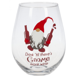 The Stupendous Stemless Wine Glass - Drink 'Til there's Gnome more wine