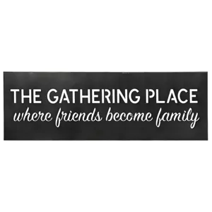 Laser Cut "Gathering Place" Gunmetal Wall Decor