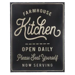 Oversized Embossed "Farmhouse Kitchen" Wall Decor