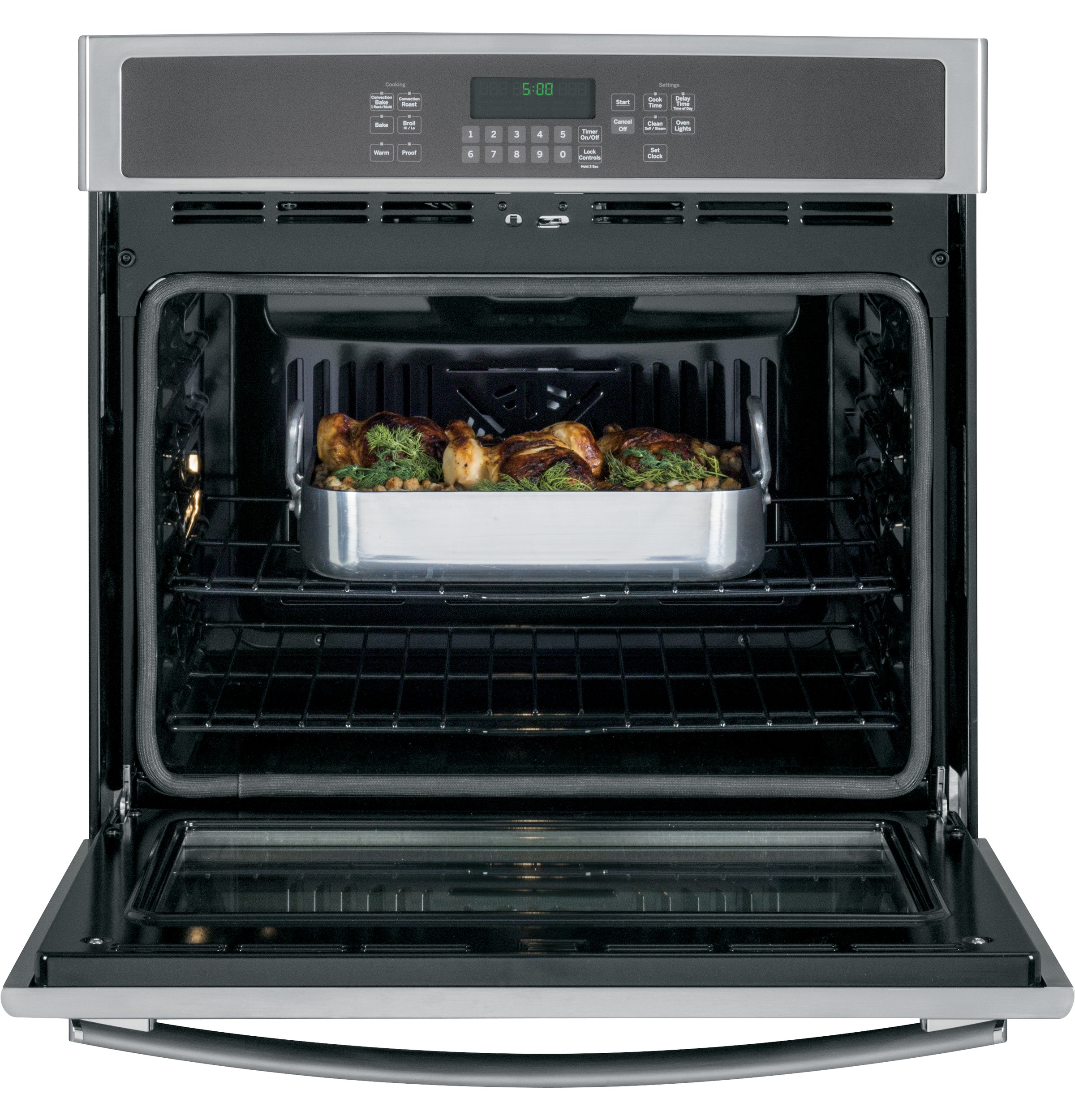30" BuiltIn Single Convection Wall Oven JT5000SFSS by General Electric at Missouri Furniture