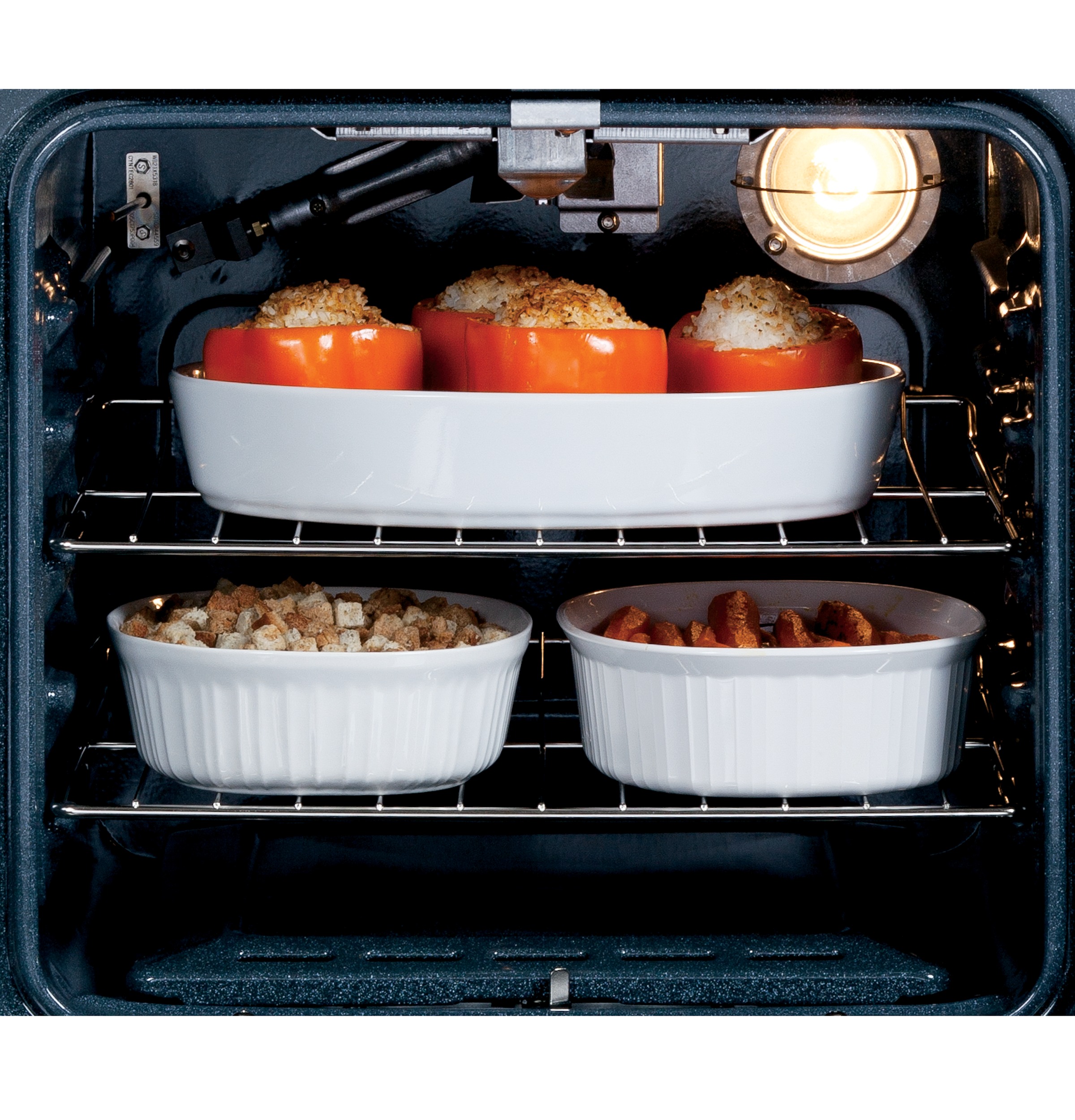 24" BuiltIn Gas Oven JGRP20BEJBB by General Electric at Missouri Furniture