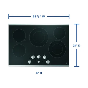 30\" Built-In Knob Control Electric Cooktop