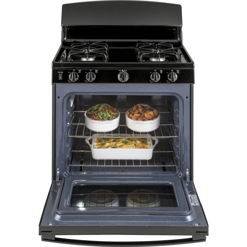 30" FreeStanding Gas Range JGBS30DEKBB by General Electric at Missouri Furniture