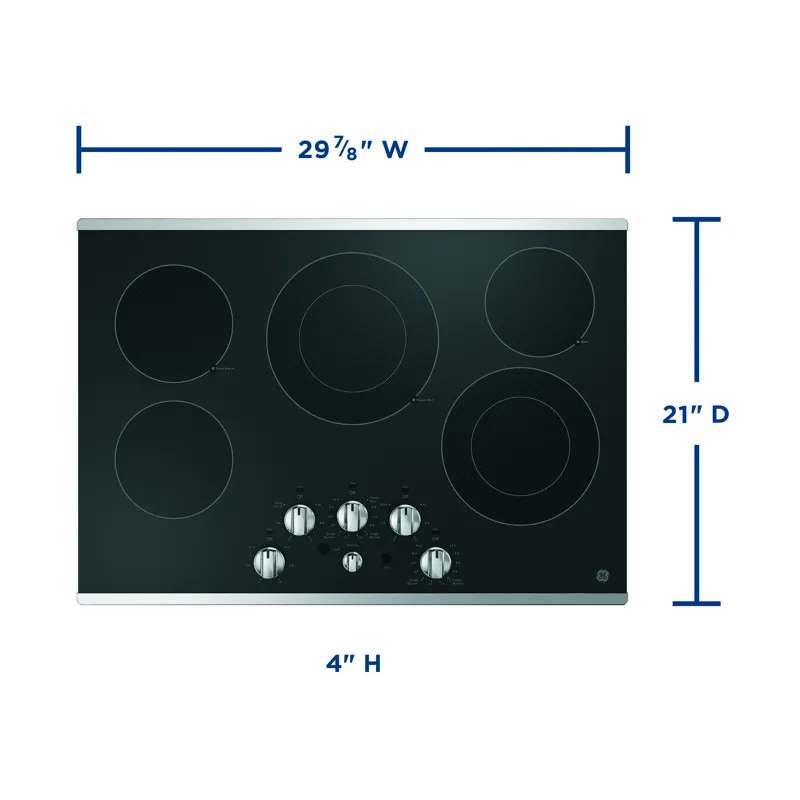 30\" Built-In Knob Control Electric Cooktop