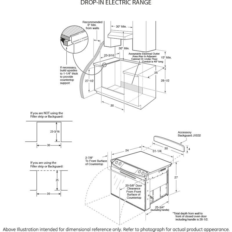 30" DropIn Electric Range JD630DFBB by General Electric at Missouri