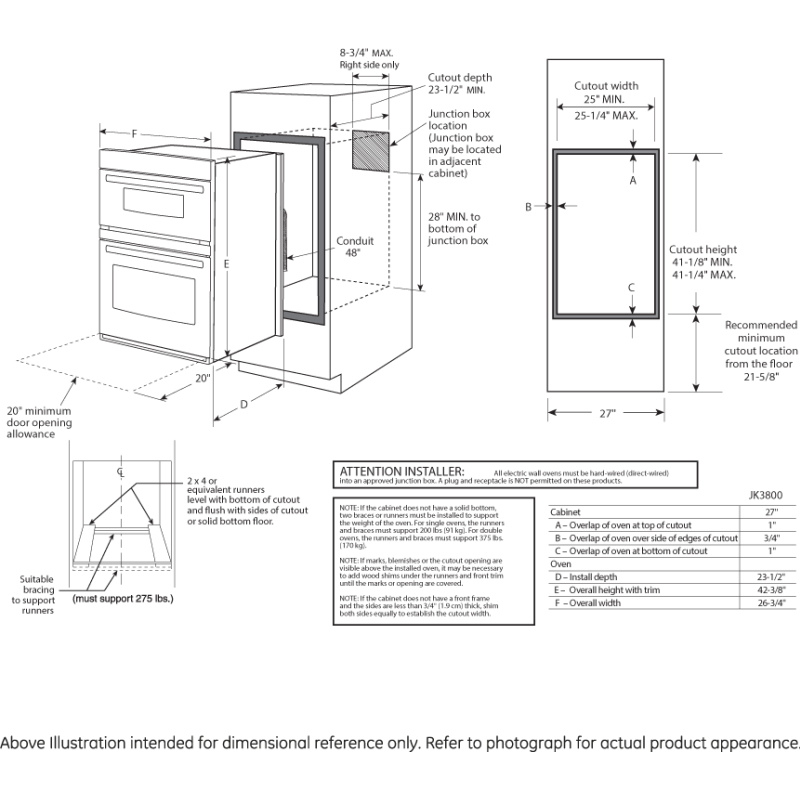 27" BuiltIn Combination Microwave/Thermal Wall Oven JK3800SHSS by