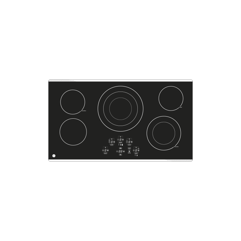 36" BuiltIn Touch Control Electric Cooktop JP5036SJSS by General