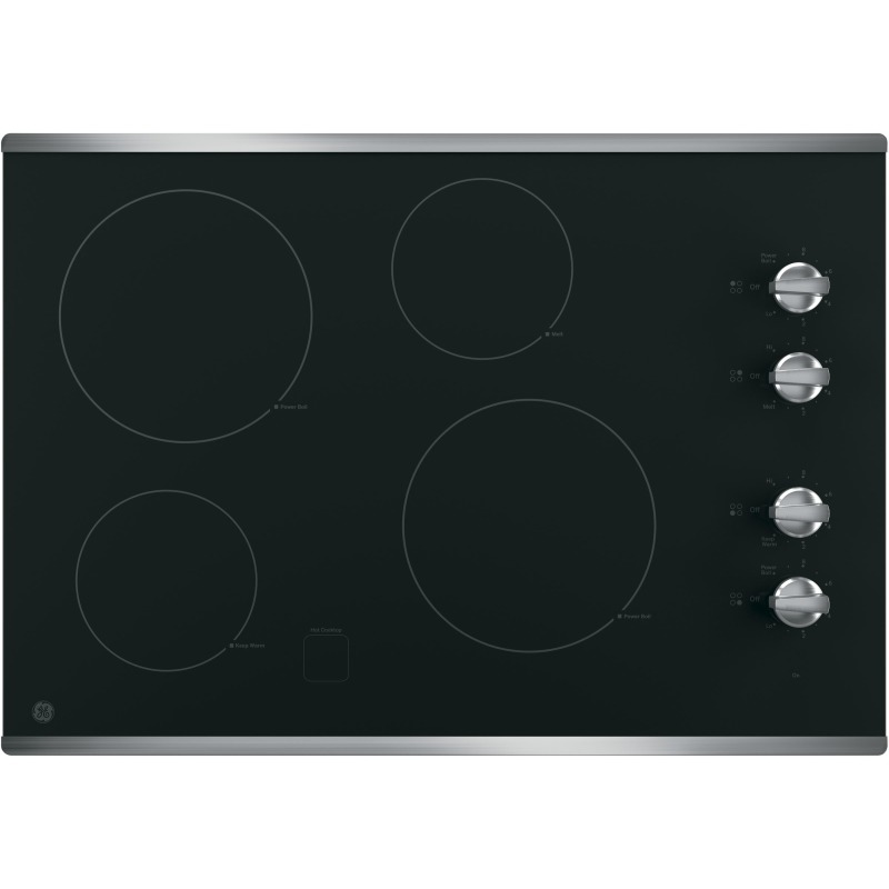 30" BuiltIn Knob Control Electric Cooktop JP3030SJSS by General