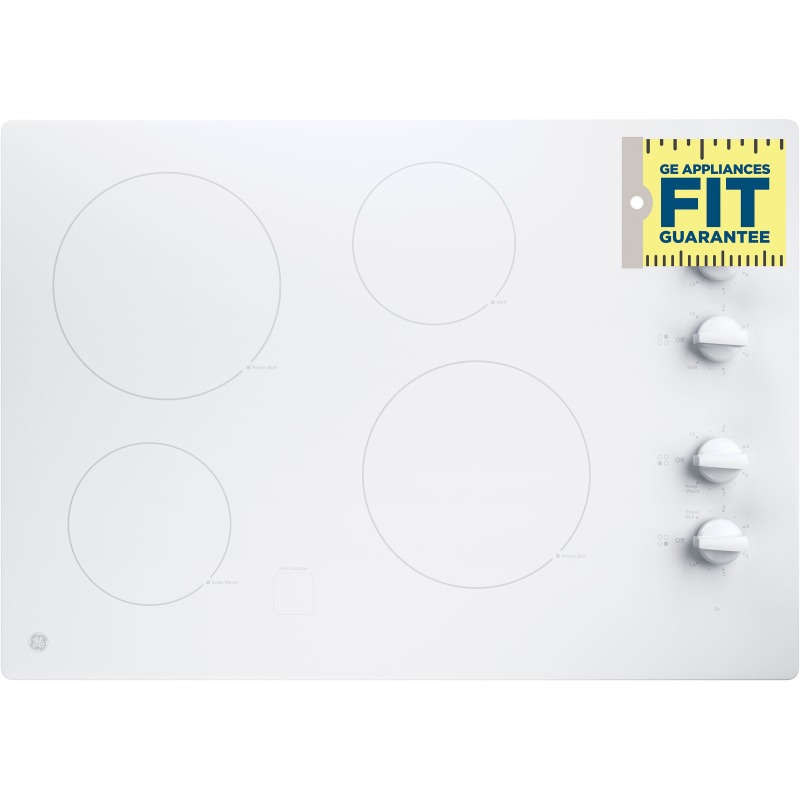 30" BuiltIn Knob Control Electric Cooktop JP3030TJWW by General