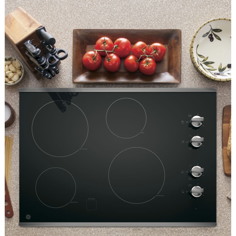 30" BuiltIn Knob Control Electric Cooktop JP3030SJSS by General