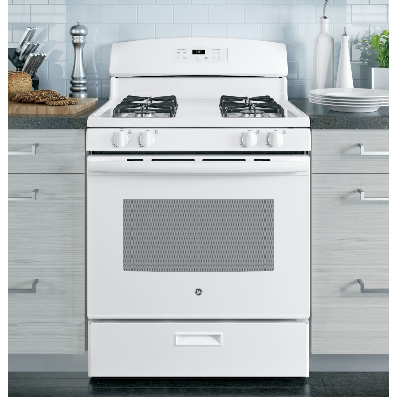 30" FreeStanding Gas Range JGBS60DEKWW by General Electric at Missouri Furniture