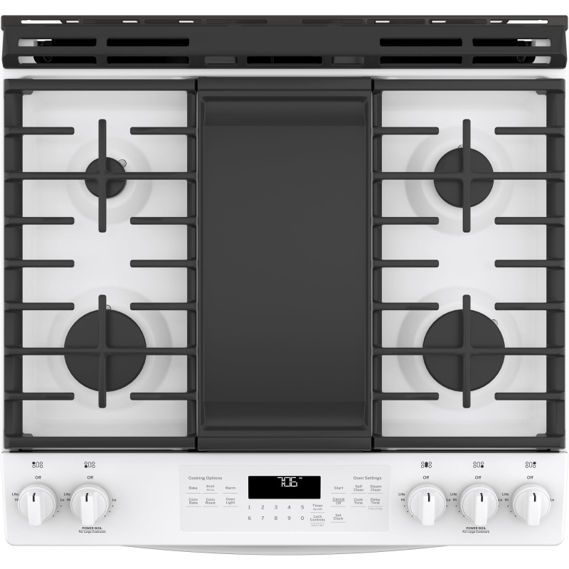 30" SlideIn Front Control Convection Gas Range JGS760DELWW by General