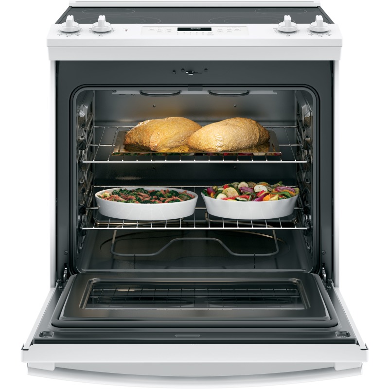 30" SlideIn Electric Range JS645DLWW by General Electric at Missouri