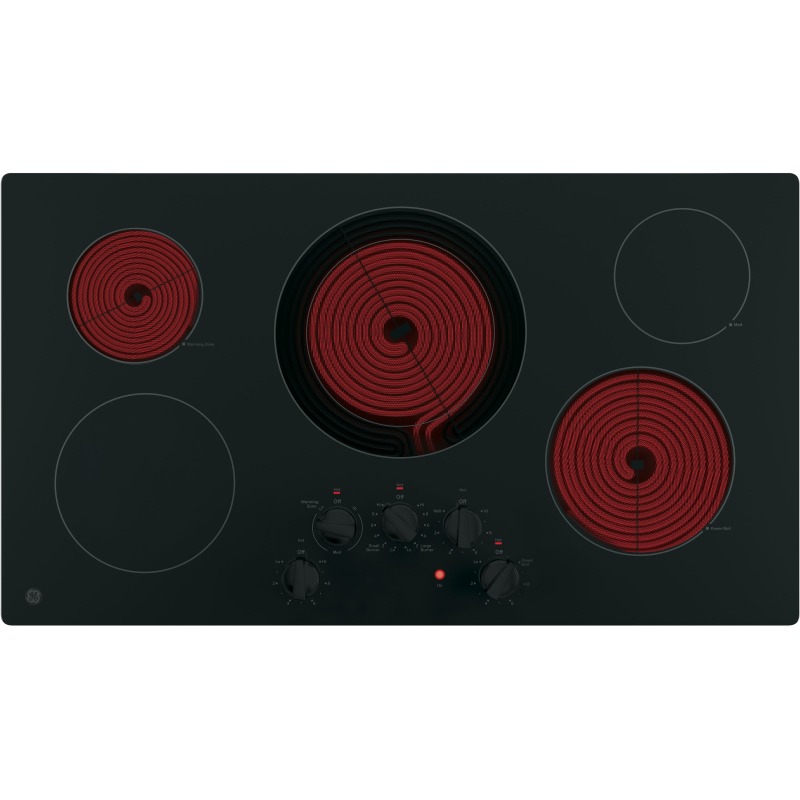 36" BuiltIn Knob Control Electric Cooktop JP3036DLBB by General