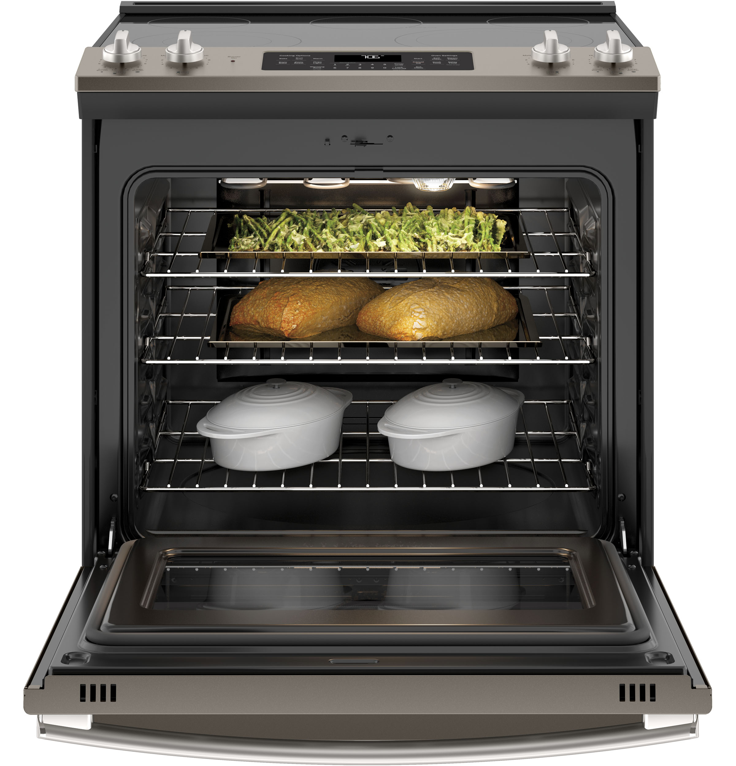 30" SlideIn Electric Convection Range JS760ELES by General Electric at