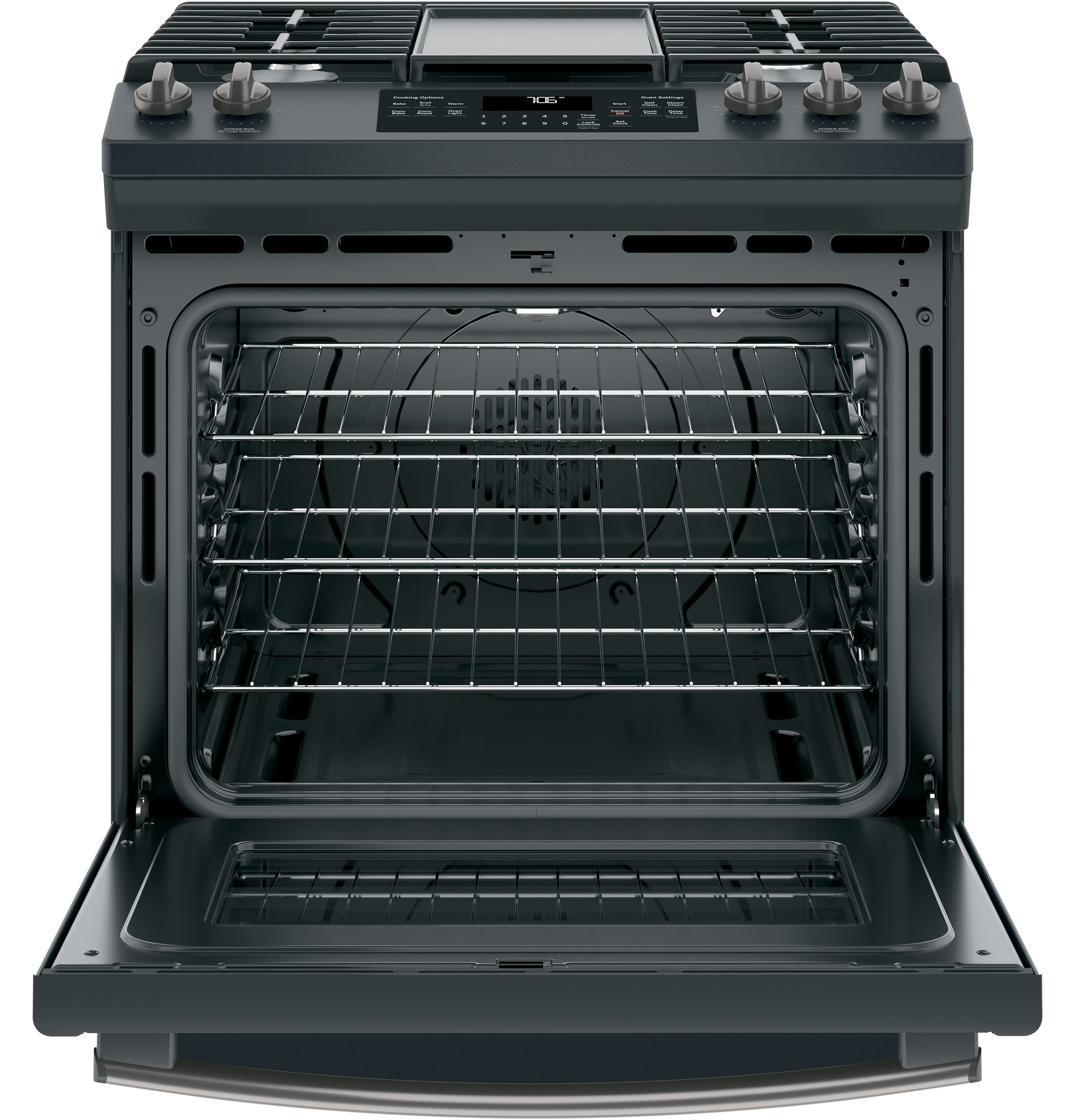 30" SlideIn Front Control Convection Gas Range JGS760FELDS by General