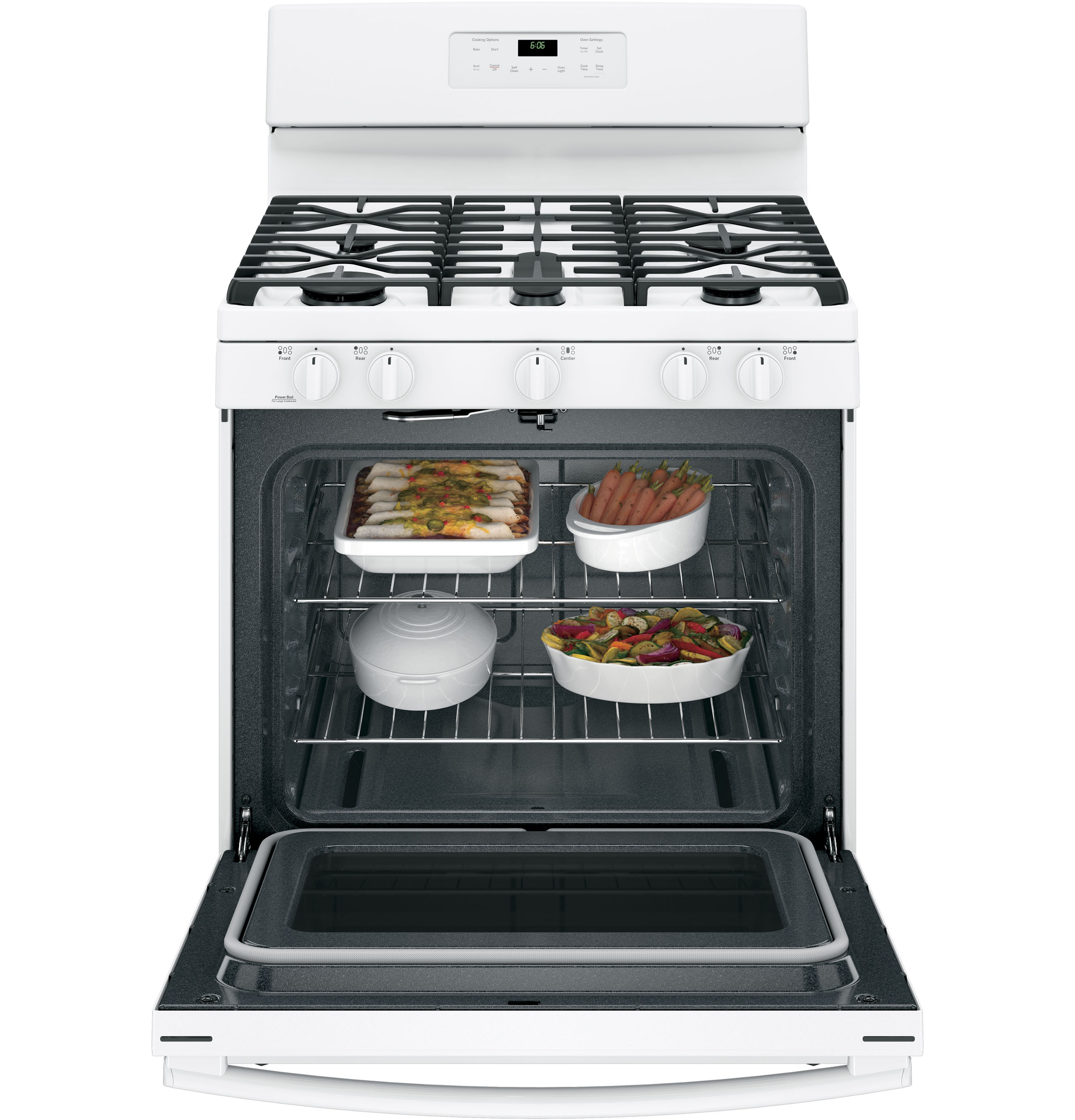 30" FreeStanding Gas Range JGB660DEJWW by General Electric at Missouri