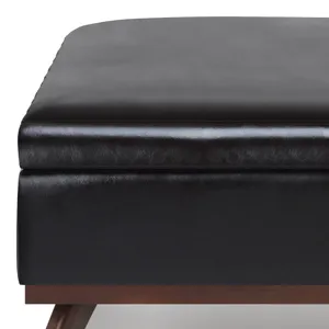 Owen - Square Coffee Table Storage Ottoman - Tanners Brown